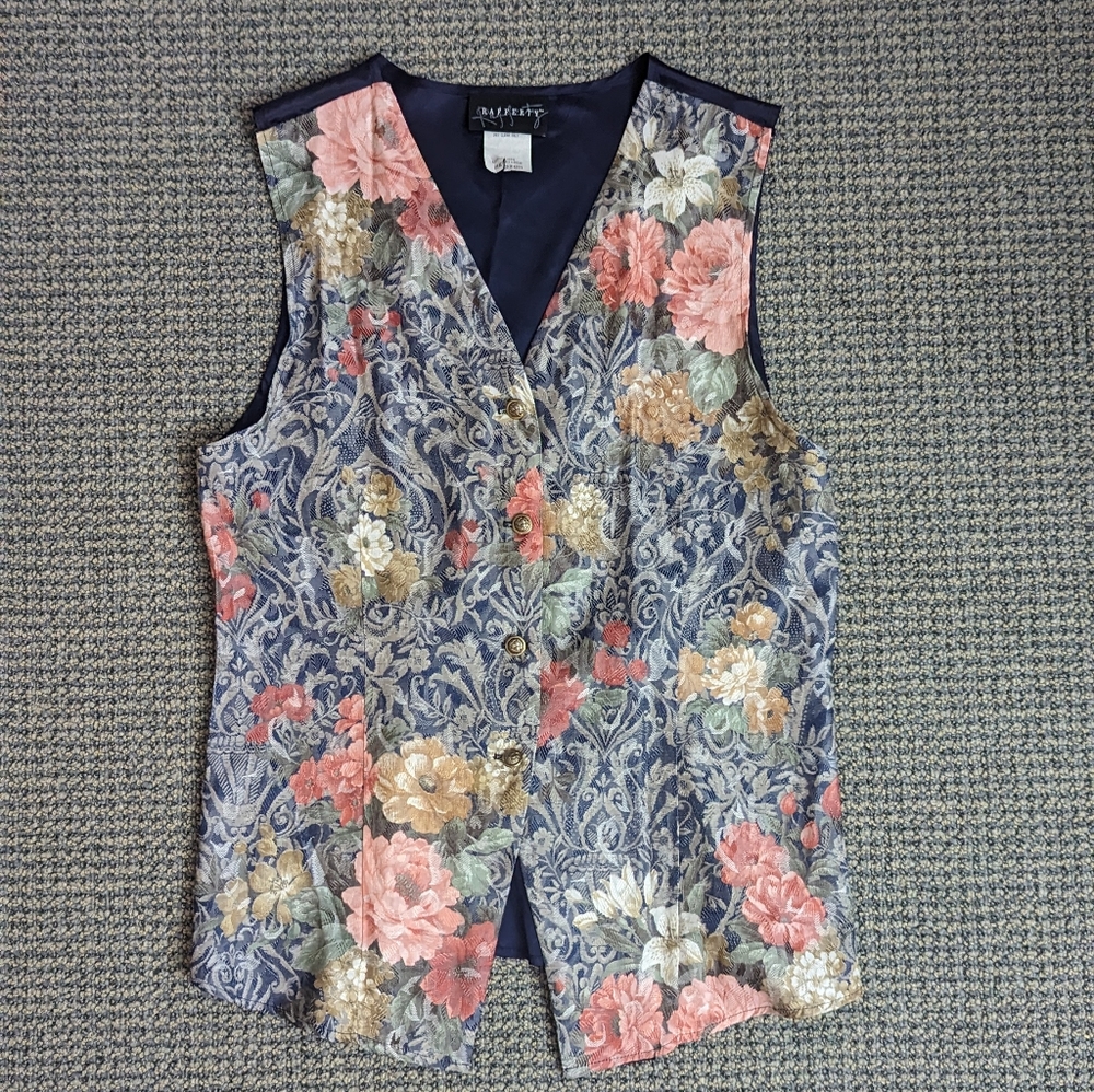 Vintage floral vest